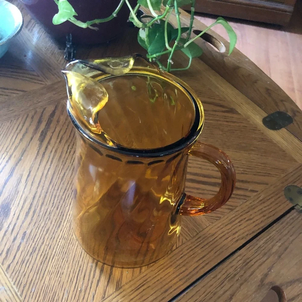 Amber Glass Pitcher